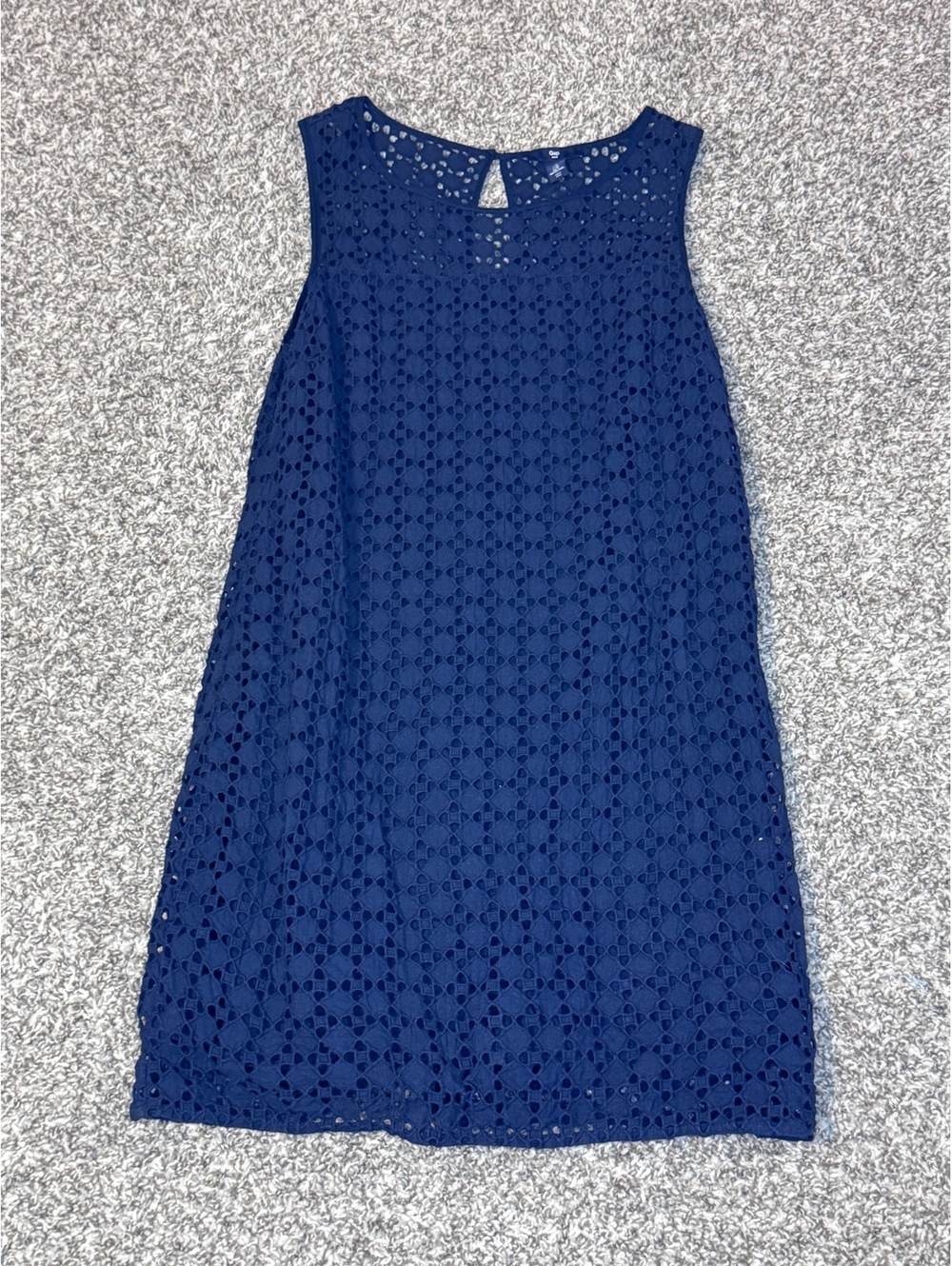 Gap Navy Blue Sleeveless Eyelet Lace Dress Size 8